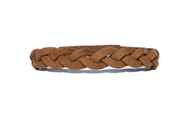 Crazy Horse Tan Leather Braid Bracelet