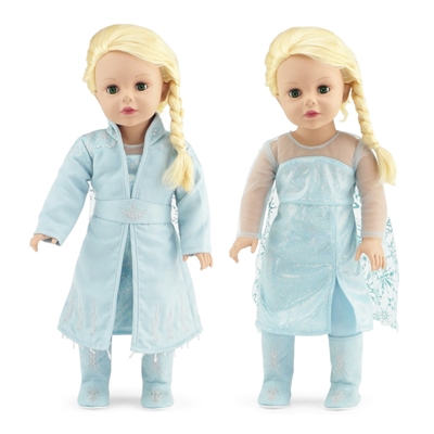 18-inch Doll Clothes - Princess Elsa Frozen 2 Inspired Dress Outfit - fits American Girl ® Dolls