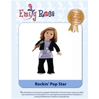 18-Inch Doll Clothes Pattern - Rockin' Pop Star - Downloaded to your computer