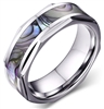 Tungsten Carbide Abalone Shell Ring