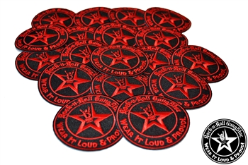 Wear It Loud & Proud embroidered iron on patches red logo Rock n Roll Heavy Metal accessories Rock n Roll GangStar
