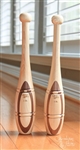 1lb Walnut/Maple Indian Clubs - Pair