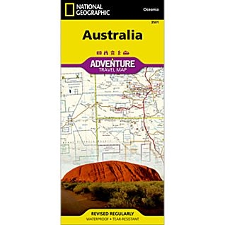 Australia fold map national geographic adventure map