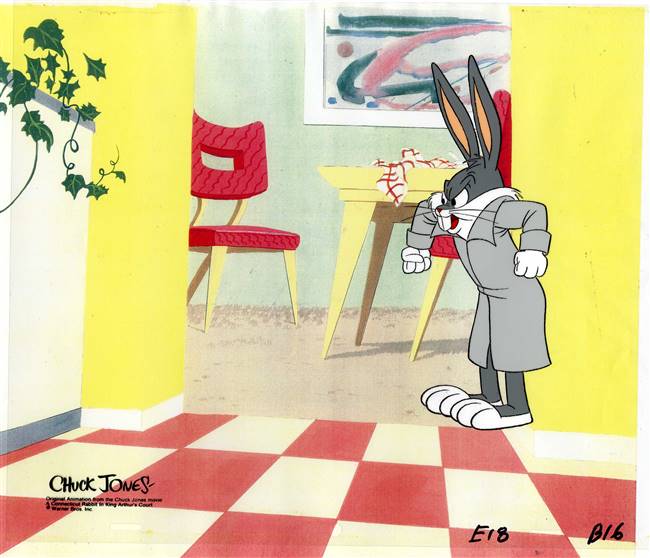 Original Production Cel of Bugs Bunny from A Connecticut Rabbit in King Arthur's Court (1978)