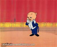Production Cel of Porky Pig from Warner Bros (c.1970s)