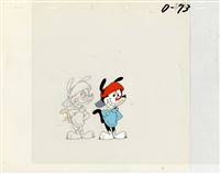 Original Production Cel and matching drawing of Wakko from Animaniacs (1990s)