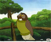 Production Cel of the Owl from Pooh from Seasons