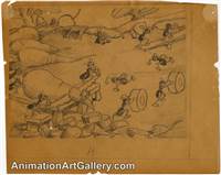Storyboard of some ants from The Grasshopper and the Ants
