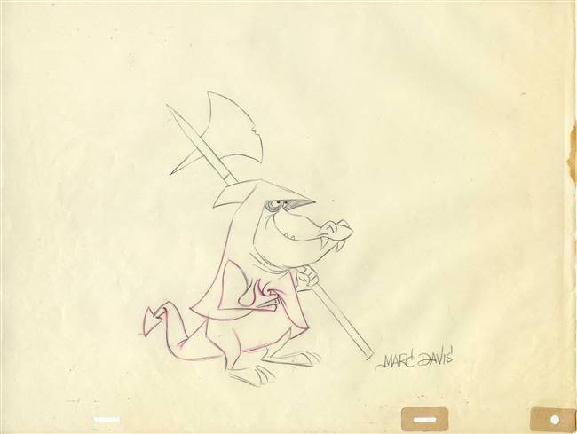 Original Production Drawing of a Goon from Sleeping Beauty (1959)