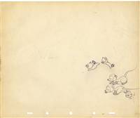 Original Production Character Drawing of Animals from Little Hiawatha (1937)