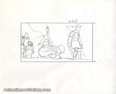Storyboard of Mulan and Shang from Mulan
