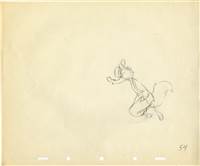 Original Production Drawing of Brer Fox from Song of the South