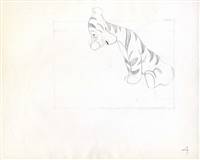 Original Production Drawing of Tigger from Winnie the Pooh and Tigger Too (1974)