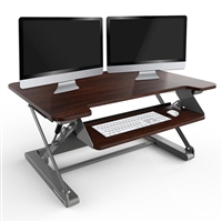 DT2 Standing Desk -  - Dark Wood the DeskRiser Pro - Height Adjustable