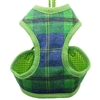 Blue and Green Plaid Small Dog Harness
