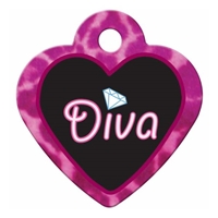 Dog Cat ID Tags | Diva Pink | Personalized, Engraved