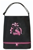 Sassi Designs Ballet Tote(Black) With Bottom Shoe Compartment-Embroidered Shoes & Ribbons
