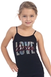 Kids Rhinestone and Sequin "Love Dance" Boy Dance Shorts - You Go Girl Dancewear
