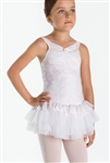 Wear Moi Girls Slight Sparkle Microfiber Dress w/ Glitter Tulle Skirt