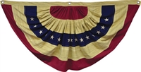 Tea Stained American Flag Bunting Large