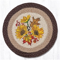Round Trivet - Autumn Sunflower