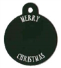 Green Merry Christmas Pet Tag - Large Circle