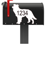 Border Collie Vinyl Mailbox Decals Qty. (2) One for Each Side