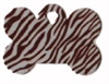 Zebra Stripe Bone Pet Tag - Aluminum Large
