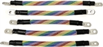 1 Gauge ACDC WIRE AND SUPPLY Golf Cart Braided Battery Cable Set, (rainbow) E-Z-GO 1994 & UP MED/TXT 36V U.S.A Made