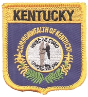 KENTUCKY medium flag shield uniform or souvenir embroidered patch, KY