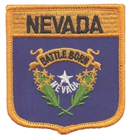 NEVADA medium flag shield uniform or souvenir embroidered patch, NV