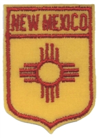 NEW MEXICO small flag shield uniform or souvenir embroidered patch, NM
