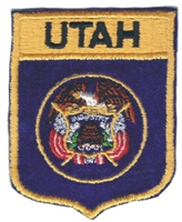 UTAH medium flag shield uniform or souvenir embroidered patch, UT
