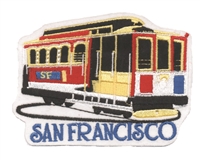 SAN FRANCISCO cable car turning souvenir embroidered patch