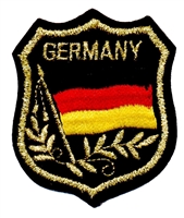 GERMANY mylar flag shield souvenir embroidered patch
