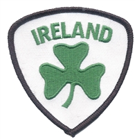 IRELAND 3 leaf clover shield souvenir embroidered patch