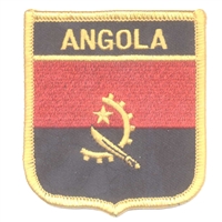 ANGOLA medium flag shield souvenir embroidered patch