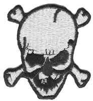 skull & cross bones embroidered patch