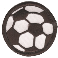 2" soccer ball embroidered patch.