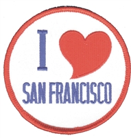 I (heart) SAN FRANCISCO souvenir embroidered patch