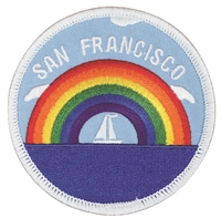 SAN FRANCISCO rainbow sailboat souvenir embroidered patch
