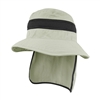 nylon hat with neck cover or flap