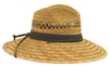 rush wide brim safari style straw hat
