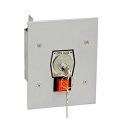 1KFS - Nema 1 Interior Tamperproof Open-Close Key Switch With Stop Button Flush Mount
