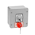 1KXS - NEMA 4 EXTERIOR TAMPERPROOF OPEN-CLOSE KEY SWITCH WITH STOP BUTTON SURFACE MOUNT