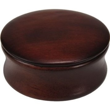 Dark Wood Shave Bowl with Lid