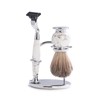 3 piece shave set with marbleized Razor and Brush