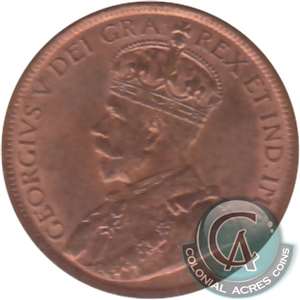 1914 Canada 1-cent Brilliant Uncirculated (MS-63) $