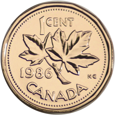 1986 Canada 1-cent Proof Like