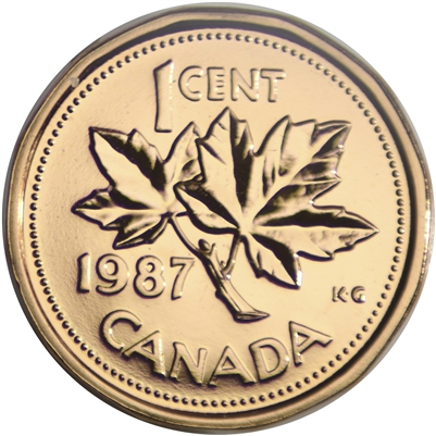 1987 Canada 1-cent Proof Like